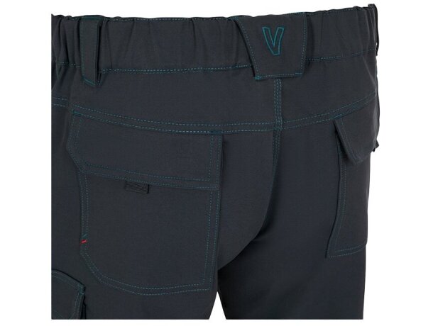Pantalones nymphs de sarga elastica multiestiramiento 8 bolsillos Gris oscuro detalle 34