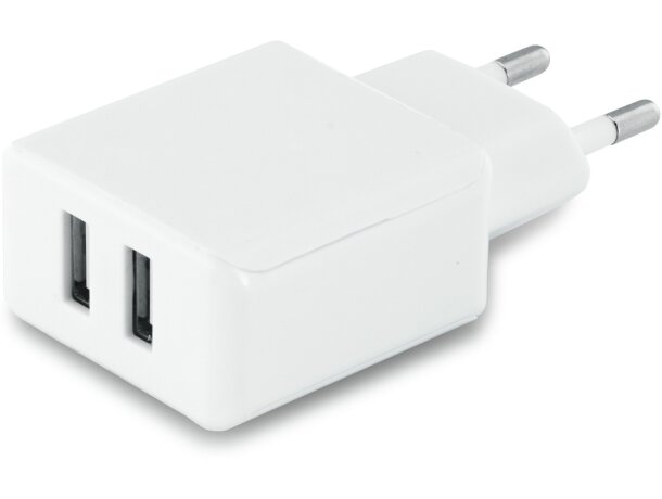 Cargador Usb con dos salidas blanco barato