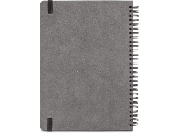 Agenda simmel b5 con anillas de cuero reciclado y elástico Negro detalle 7