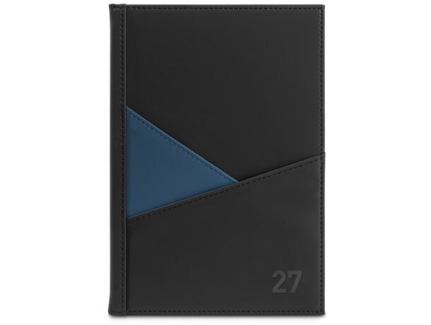 Agenda Ibsen A5 en pu con páginas fsc certificadas y bolsillos Azul detalle 11