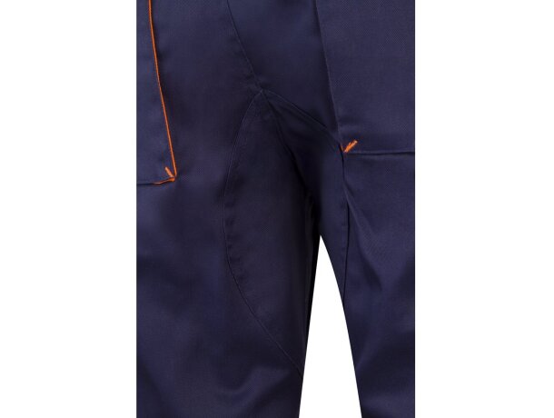 Pantalón de sarga multibolsillos bicolor VL Hypnos Azul marino/Naranja detalle 63