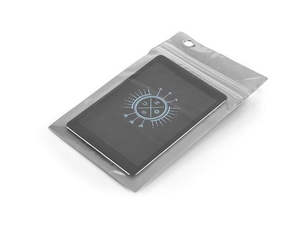 Bolsa impermeable para tablet gris claro