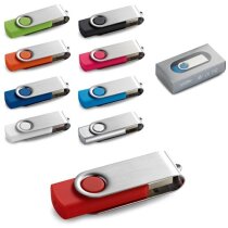 Pendrive Claudius 8GB giratorio acabado goma clip