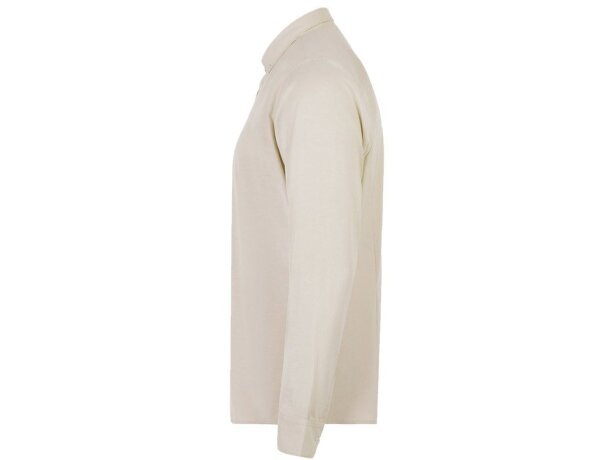 Camisa Oxford Prithvi elástica manga larga para profesionales Natural claro detalle 3