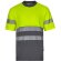 Camiseta de piqué bicolor Bastet de alta visibilidad Gris/Amarillo