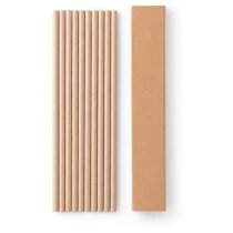 Pajitas ecológicas Lamone de papel kraft en caja de 10 unidades