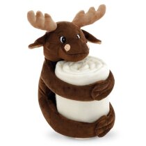 Manta Moose de viaje con reno de peluche Manta Moose de viaje con reno de peluche