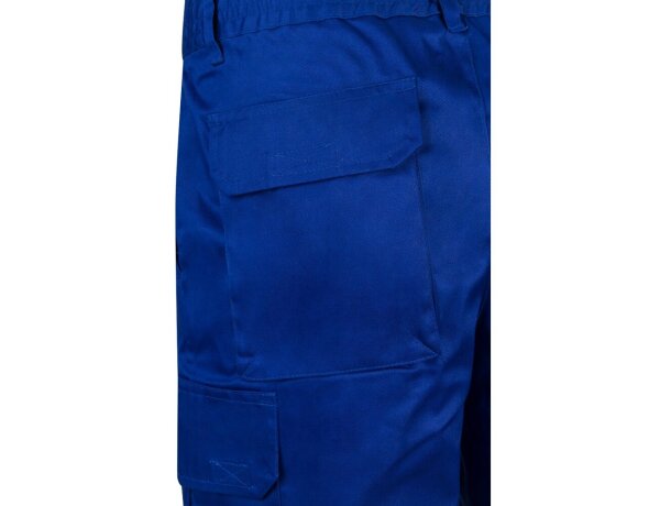 Bermudas Chione multibolsillos en sarga con cinturilla elástica Azul royal detalle 16