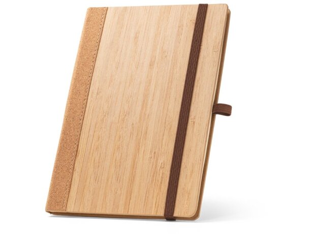 Cuaderno a5 orwell con tapa de bambú y corcho natural Natural detalle 6