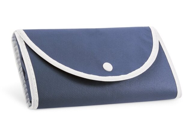 Bolsa plegable Arlon con ribete blanco Azul detalle 5