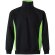 Sudadera de rizo bicolor Svarog cuello alto media cremallera Negro/Verde