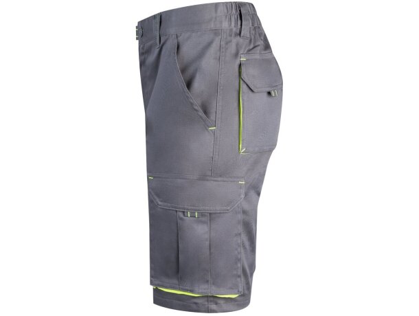 Bermudas Hemera bicolor multibolsillos con cinturilla elástica Gris/Amarillo detalle 21