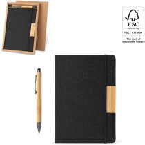 Set Homero bloc de notas y bolígrafo de bambú
