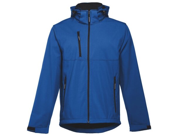 Chaqueta softshell zagreb con capucha removible para hombre Azul royal detalle 18