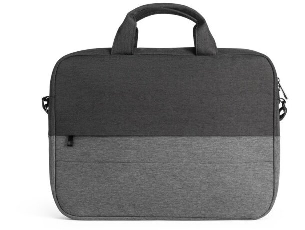 Bolso Genoa para portátil 15 pulgadas en poliéster reciclado 600D Gris detalle 3