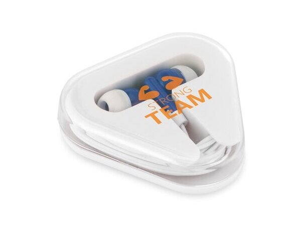 Auriculares con caja abs azul royal