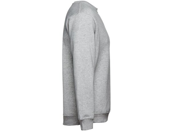Sudadera Delta unisex de algodón y poliéster con interior cardado Gris claro matizado detalle 4