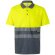 Polo bicolor alta visibilidad Cupid manga corta reflectante Gris/Amarillo