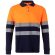 Polo Pluto alta visibilidad manga larga tallas grandes Azul marino/Naranja