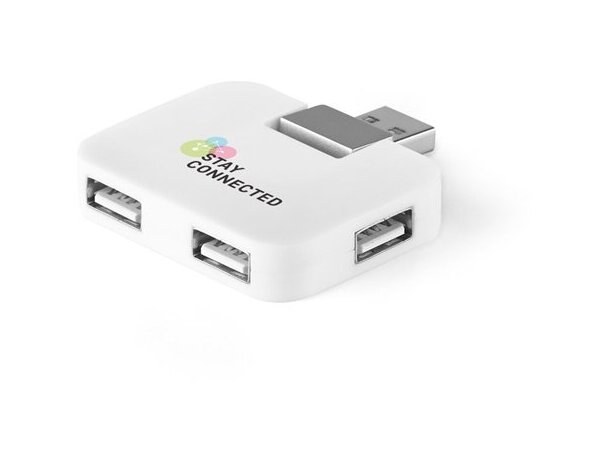 Hub con cuatro puertos blanco