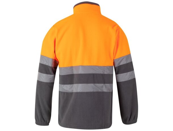 Chaqueta polar bicolor Eros con bandas reflectantes EN20471 Gris/Naranja detalle 17
