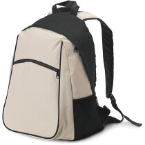 Mochila de poliéster con bolsillos laterales de red beige Mochila de poliéster con bolsillos laterales de red beige