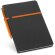 Bloc de notas de polipiel con funda naranja