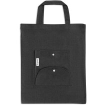 Bolsa SIENA plegable algodón reciclado baratas en azul y negro