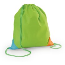 Bolsa cuerdas publicitaria non-woven 80g esquinas color contrastante