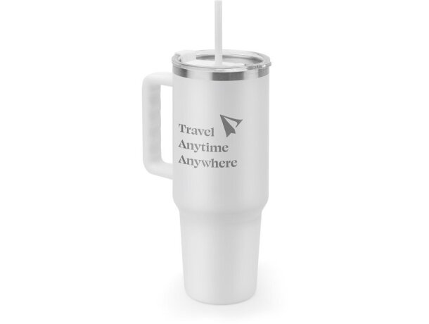 Vaso térmico Joyner XL de acero inoxidable reciclado 1300 ml Blanco detalle 10