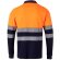 Polo Pluto alta visibilidad manga larga tallas grandes Azul marino/Naranja detalle 2