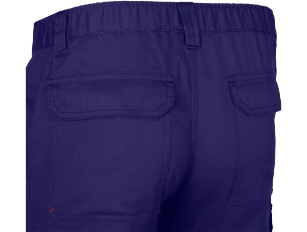 Pantalón de sarga multibolsillos Hermes con cintura elástica Azul royal detalle 32
