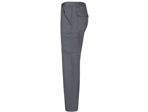 Pantalón de sarga multibolsillos Hermes con cintura elástica Gris detalle 39