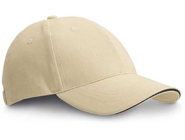 Gorra Christophe  con hebilla de metal en algodón beige