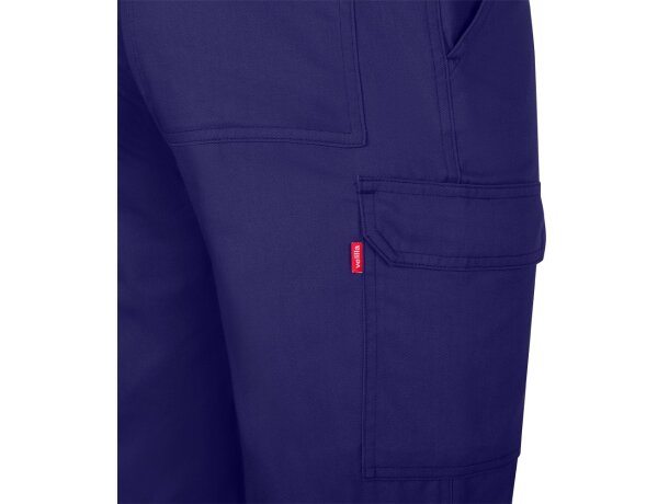 Pantalón de sarga multibolsillos Hermes con cintura elástica Azul royal detalle 33