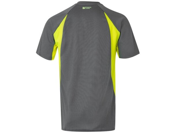 Camiseta técnica ojo de pájaro bicolor VL Slayer Gris/Amarillo detalle 23