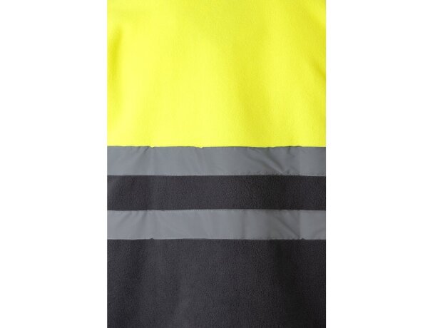 Chaqueta polar bicolor Eros con bandas reflectantes EN20471 Gris/Amarillo detalle 41