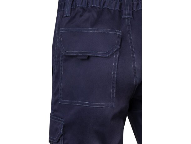 Bermudas elásticas multibolsillos Hebe con cinturilla elástica Azul detalle 27