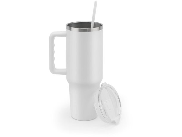 Vaso térmico Joyner XL de acero inoxidable reciclado 1300 ml Blanco detalle 9