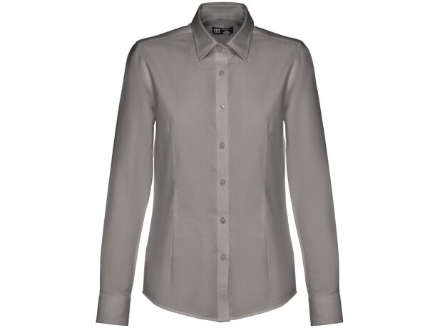 Camisa Thc Tokyo Women oxford para mujer Gris detalle 9