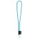 Set lanyard nautic long con anilla de 32 mm en poliamida Azul/Rojo