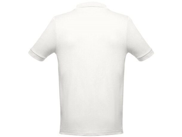 Polo Adam de algodón piqué cardado con cuello canalé Blanco pastel detalle 48