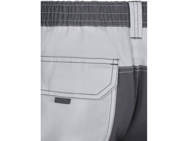 Pantalón sarga multibolsillos bicolor njord slim fit Blanco detalle 15