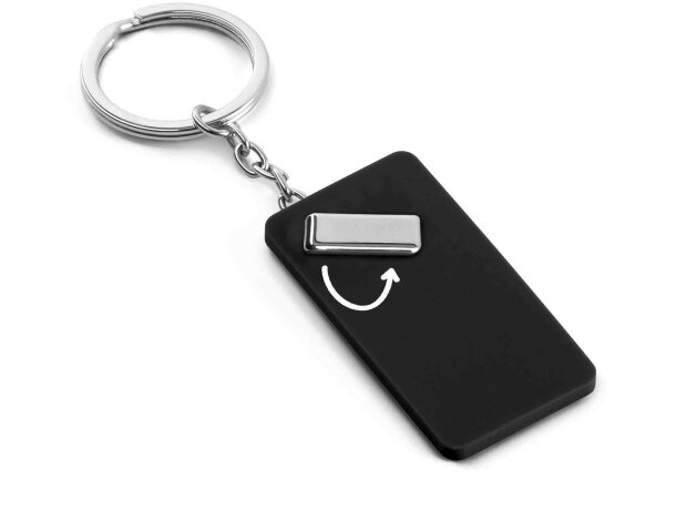 Llavero rectangular pvc personalizado negro Llavero rectangular pvc personalizado negro