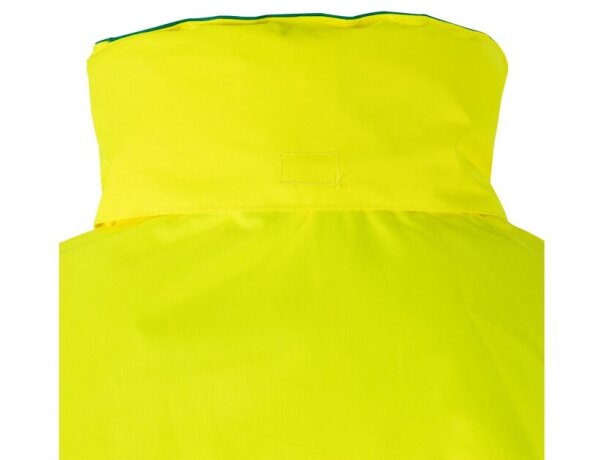 Parka bicolor themis large alta visibilidad reflectante Verde/Amarillo detalle 13