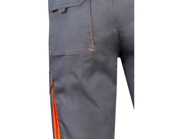 Bermudas Hemera bicolor multibolsillos con cinturilla elástica Gris/Naranja detalle 7