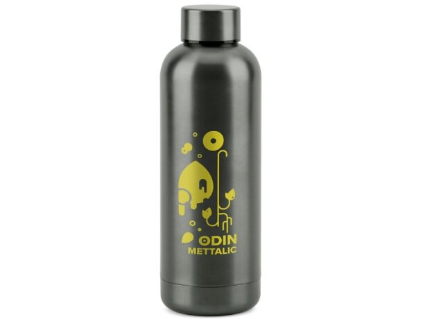 Botella odin mettalic acero inoxidable reciclado 550 ml Gun metal detalle 4