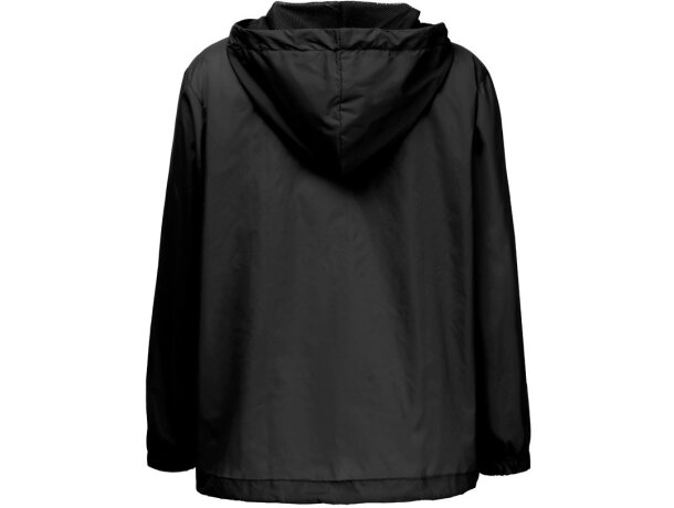 Cortavientos infantil THC Dubliners Kids con capucha impermeable Negro detalle 18