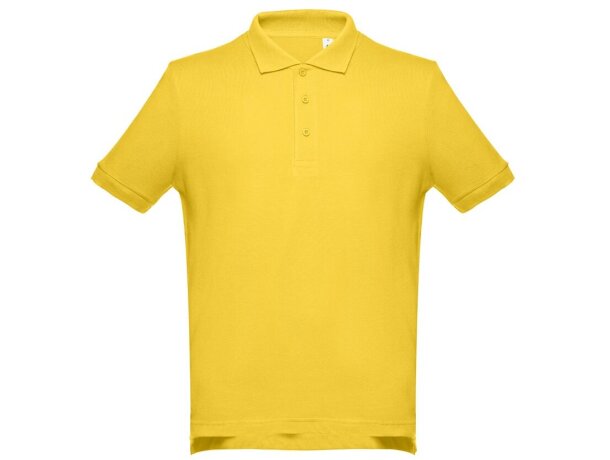 Polo Adam de algodón piqué cardado con cuello canalé Amarillo detalle 75