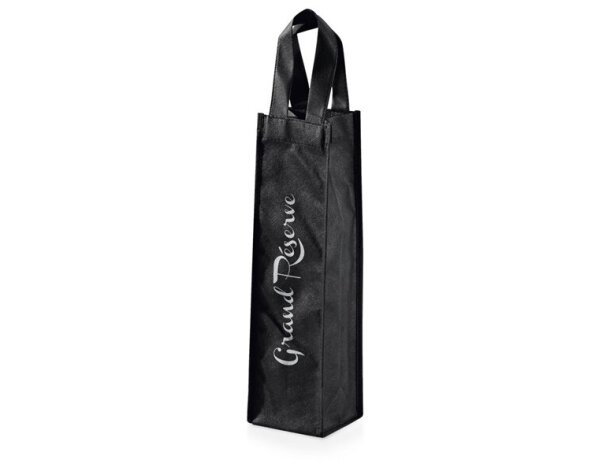 Bolsa de regalo en no tejido para 1 botella negro